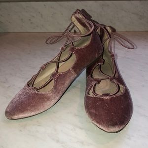 Dusty pink ballet flats